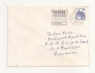FD18 - Plic Circulat international Germania - Romania , 1980 foto