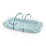 Cumpara ieftin Saltea reductor/ BabyNest BabyJem cu pernuta si plasa insecte Sleep Safe (Culoare: Verde)