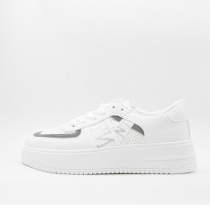 Sneakers Dama MBrands cu talpa flexibila, din piele ecologica, alb 20D82 - 36