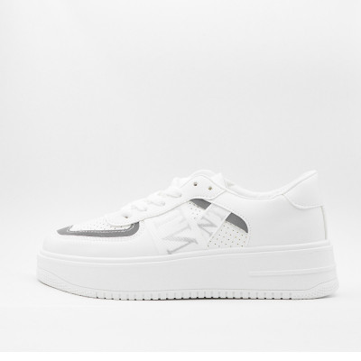 Sneakers Dama MBrands cu talpa flexibila, din piele ecologica, alb 20D82 - 37 foto