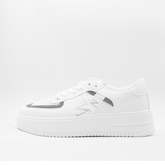 Sneakers Dama MBrands cu talpa flexibila, din piele ecologica, alb 20D82 - 39