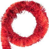 Ghirlanda decorativa rosie lucioasa 9 cm x 10 m pentru Craciun