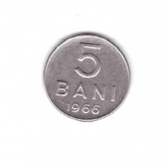 Moneda 5 bani 1966, stare foarte buna, curata