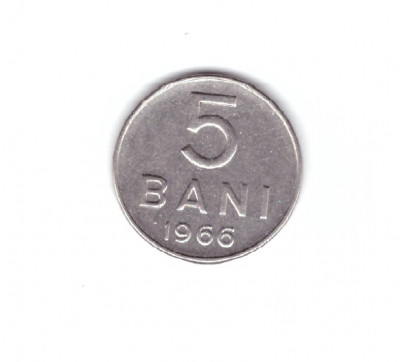 Moneda 5 bani 1966, stare foarte buna, curata foto