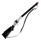Arma de jucarie, model pusca cu 8 gloante, Negru-Argintiu
