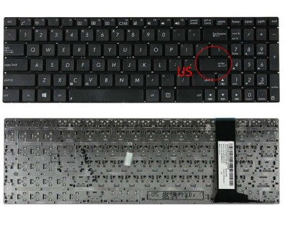 Tastatura Asus N56VZ layout US fara rama enter mic, N76 layout US fara rama enter mic, N76V layout US fara foto