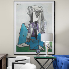 Tablou Poster, Intaglio, Modern, color, Portrait of Sylvette David de Pablo Picasso, print pe hartie foto Fine Art foto