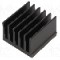 Radiator extrudat, aluminiu, 37.5mm x 36.8mm, neagra, FISCHER ELEKTRONIK - SK 657 37,5 SA