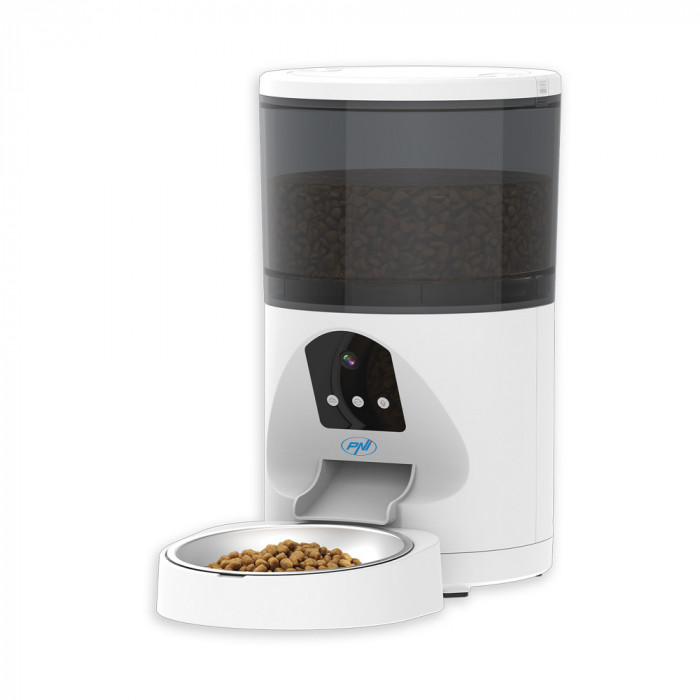 Aproape nou: Hranitoare inteligenta de mancare PNI MyPet PT036S pentru animale de c