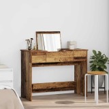 vidaXL Masă de toaletă cu oglindă Lemn vechi 100x45x76 cm