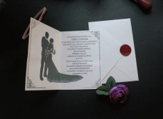 Invitatie nunta (nu include sigiliul de ceara) OPB036 foto