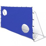 Poartă de fotbal din oțel cu țintă 240 x 92 x 150 cm