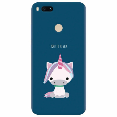 Husa silicon pentru Xiaomi Mi A1, Horn To Be Wild Cute Unicorn foto