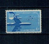SUA 1957 - Air Force, aviația, bloc de 4 neuzat