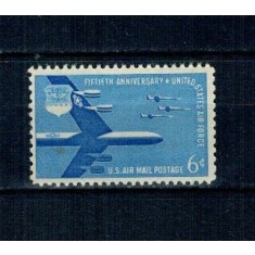 SUA 1957 - Air Force, aviația, bloc de 4 neuzat