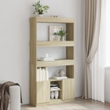 vidaXL Dulap &icirc;nalt, stejar sonoma, 92x33x180 cm, lemn prelucrat