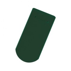 Tiglele ceramice Tondach Solzi cu taietura semicirculara verde inchis lucios foto