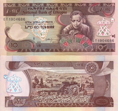 ETIOPIA 10 birr 2017 UNC!!! foto