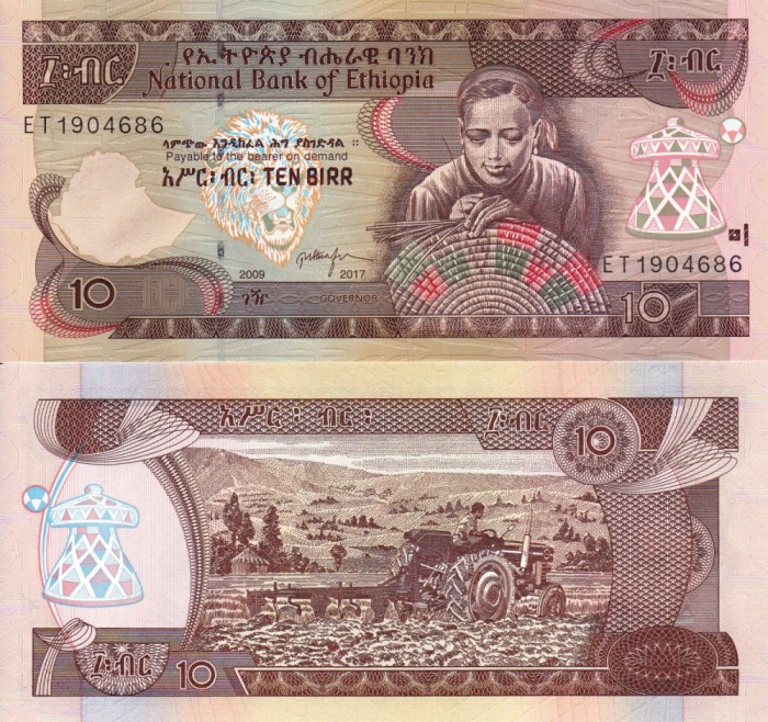 ETIOPIA 10 birr 2017 UNC!!!