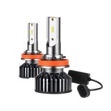 Set 2 LED-uri Auto Techstar&reg; P8, H11/H9/H8, 40w, 4000 Lumeni, 6500K, AUTO, 12-24 Volti, ZES, Canbus, Miez Cupru, Radiator Aluminiu