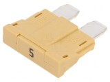 Siguranță Auto 5A 250VAC 58VDC 19mm UNIVAL