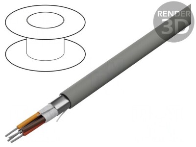 Cablu EcoCable Mini 4x26AWG MPPE Gri &amp;Icirc;nchis foto
