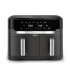 Friteuza cu aer cald Tefal XXL Dual Easy Fry EY942HE0, 11 l, 2 cosuri, 7 programe presetate, Retete incluse, Ecran LCD, Aplicatie MyTefal