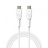 Cablu Date si Incarcare USB-C - USB-C WiWu Wi-C034, 60W, 1.2m, Alb, Universal