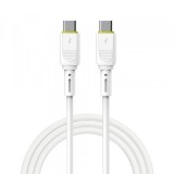 Cablu Date si Incarcare USB-C - USB-C WiWu Wi-C034, 60W, 1.2m, Alb
