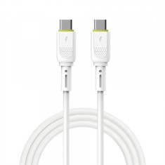 Cablu Date si Incarcare USB-C - USB-C WiWu Wi-C034, 60W, 1.2m, Alb