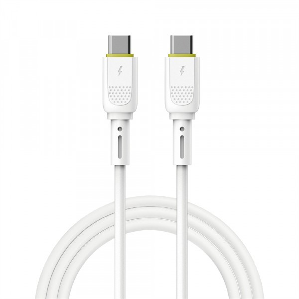 Cablu Date si Incarcare USB-C - USB-C WiWu Wi-C034, 60W, 1.2m, Alb