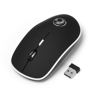 Mouse Silentios Techstar&amp;reg; iMice, Wireless, 1600 DPI, Ergonomic, Fara sunet, USB foto