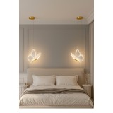 Lustra LED, Suspendata, Pendul, Design in forma de Fluture, Dimabila, 3 Tipuri de Lumina, Calda, Neutra si Rece, Potrivit pentru Dormitor, Bucatarie,