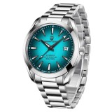 Ceas automat bărbătesc PD-1688, cadran verde degrad&eacute;, mecanism Japan 8215, 40mm, sticlă safir, oțel inoxidabil