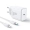 Incarcator Type-C, Quick Charge, 20W + Cablu Type-C la Lightning, 1m - JoyRoom (JR-TCF06) - White