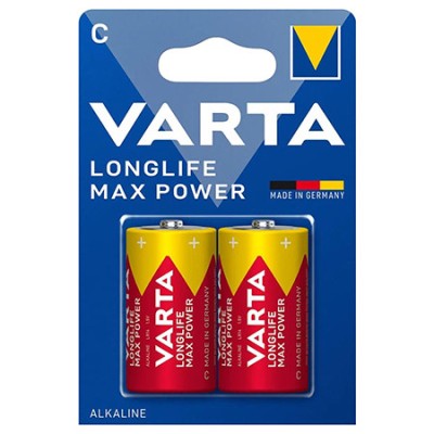 BATERIE ALCALINA LR14 MAX POWER VARTA BLISTER 2 BUC foto