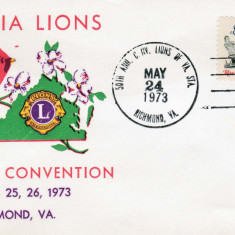 Plic LIONS CLUB, Richmond, Virginia, S.U.A., 24-26 May 1973