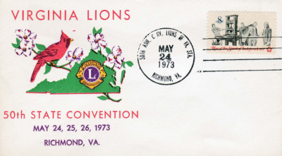 Plic LIONS CLUB, Richmond, Virginia, S.U.A., 24-26 May 1973 foto