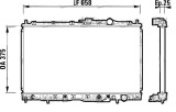 Radiator racire Mitsubishi Space Wagon, 10.1991-06.1993, motor 2.0, 98 kw, benzina, cutie manuala, cu/fara AC, 658x375x26 mm, aluminiu brazat/plastic