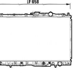 Radiator racire Mitsubishi Space Wagon, 10.1991-06.1993, motor 2.0, 98 kw, benzina, cutie manuala, cu/fara AC, 658x375x26 mm, aluminiu brazat/plastic