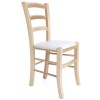 Scaun Paesana - cadru natur - imitatie piele crem - 21834