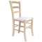 Scaun Paesana - cadru natur - imitatie piele crem - 21834