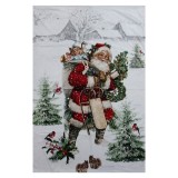 Cumpara ieftin Patura Mos Craciun textil multicolor 130x170 cm