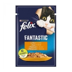 Hrana umeda pentru pisici Felix Fantastic cu pui 85 gr