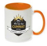 Cana maner portocaliu personalizata &quot;Cel mai bun Cumnat&quot;, INOVATIX&reg;. 330ml, Oem