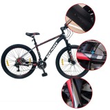 Cumpara ieftin Bicicleta Mountain Bike 27.5 inch, schimbator 27 viteze, cadru aluminiu, frane hidraulice, rosu, Genio, RESIGILAT