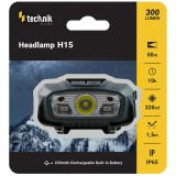 Lanterna de Cap Technik Headlamp H15 (cu baterii) XTE LED + USB Type-C (300 lumeni)