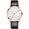 Ceas barbatesc Olevs Quartz Analog Cronograf Fashion Piele Maro Auriu