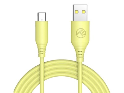 Cablu silicon Tellur USB to Type-C, 3A, 1m, galben foto