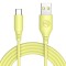 Cablu silicon Tellur USB to Type-C, 3A, 1m, galben
